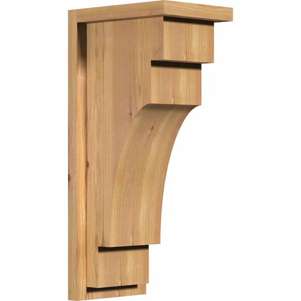 Ekena Millwork Mediterranean Smooth Corbel w/Backplate, Western Red Cedar, 7 1/2"W x 10"D x 22"H COR08X10X22MED01SWR - main